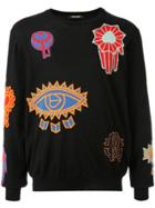 Roberto Cavalli Colour-block Embroidered Sweater - Black