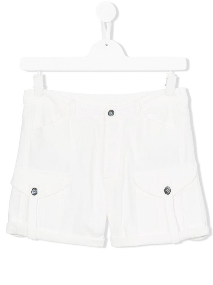Caffe' D'orzo - Denim Shorts - Kids - Cotton - 14 Yrs, Girl's, White