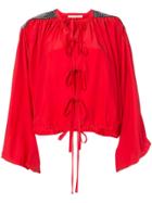 Christopher Kane Tie Blouse - Red