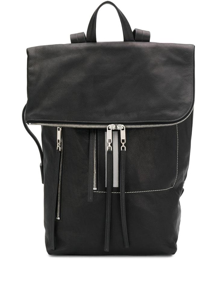 Rick Owens Calf Leather Backpack - Black