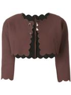 Comme Des Garçons Pre-owned Scalloped Bolero - Brown