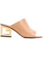 Givenchy Triangle Mules - Brown