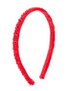 Monnalisa - Embellished Hairband - Kids - Polyester - One Size, Girl's, Red