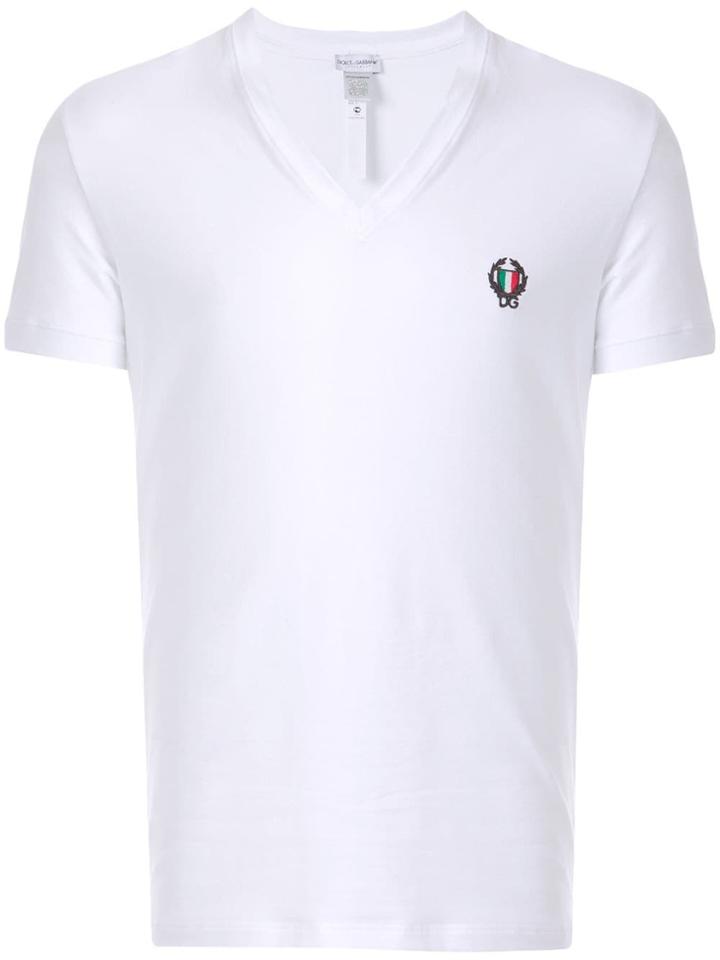 Dolce & Gabbana Underwear Deep V-neck T-shirt - White