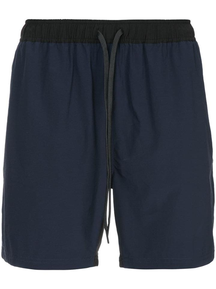 The Upside Drawstring Waist Track Shorts - Blue