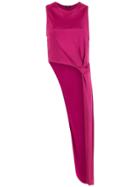 Tufi Duek Asymmetrical Cropped Top - Pink & Purple