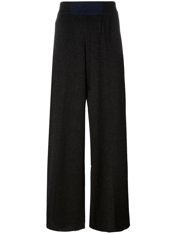 Circus Hotel Glittery Straight Trousers, Women's, Size: 42, Black, Polyamide/polyester/acetate
