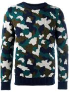 Lc23 Camouflage Pattern Jumper, Men's, Size: Large, Merino/acrylic