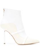Malone Souliers Stiletto Ankle Boots - White