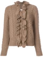 See By Chloé Ruffled Trim Cardigan - Brown