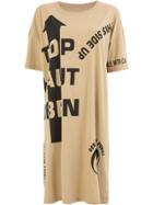 Maison Margiela Oversized Graphic Print T-shirt - Brown