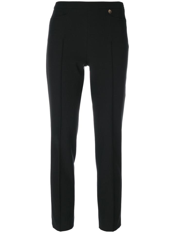 Versace Collection - Cropped Tailored Trousers - Women - Polyester/spandex/elastane/viscose - 46, Black, Polyester/spandex/elastane/viscose
