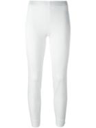 P.a.r.o.s.h. Elastic Waistband Skinny Trousers, Women's, Size: Large, White, Viscose/acetate/polyamide/spandex/elastane