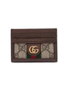 Gucci Brown Gg Ophida Leather Cardholder