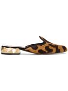 Darmaki Leopard Print Mules - Brown