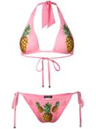 Dolce & Gabbana Pineapple Print Bikini, Women's, Size: 3, Pink/purple, Spandex/elastane/polyimide/polyamide/polyester