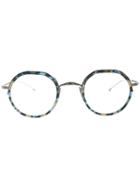 Thom Browne Eyewear Round Tortoise-shell Glasses - Blue