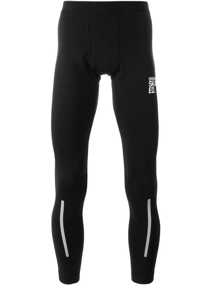 Dsquared2 Logo Leggings, Men's, Size: Small, Black, Polyamide/spandex/elastane