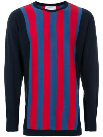 Tonello Cs Vertical Striped Neck Sweater - Blue