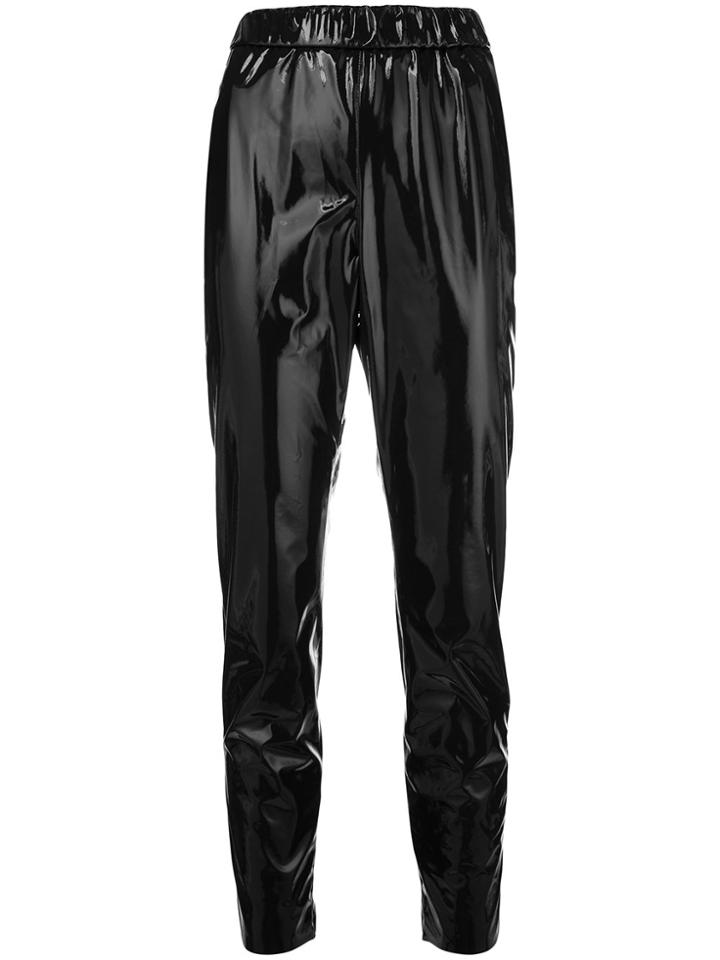 Msgm Pvc Track Pants - Black