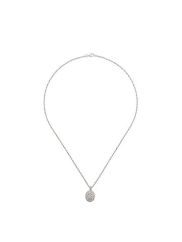 Susan Caplan Vintage 1980's D'orlan Crystal Pendant Necklace - Silver