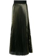 Galvan High-waisted Pleated Maxi Skirt - Green