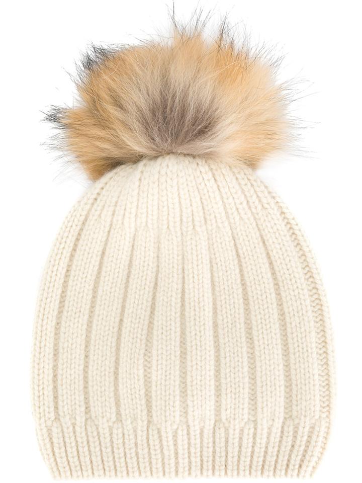 Joseph Pompom Hat - White