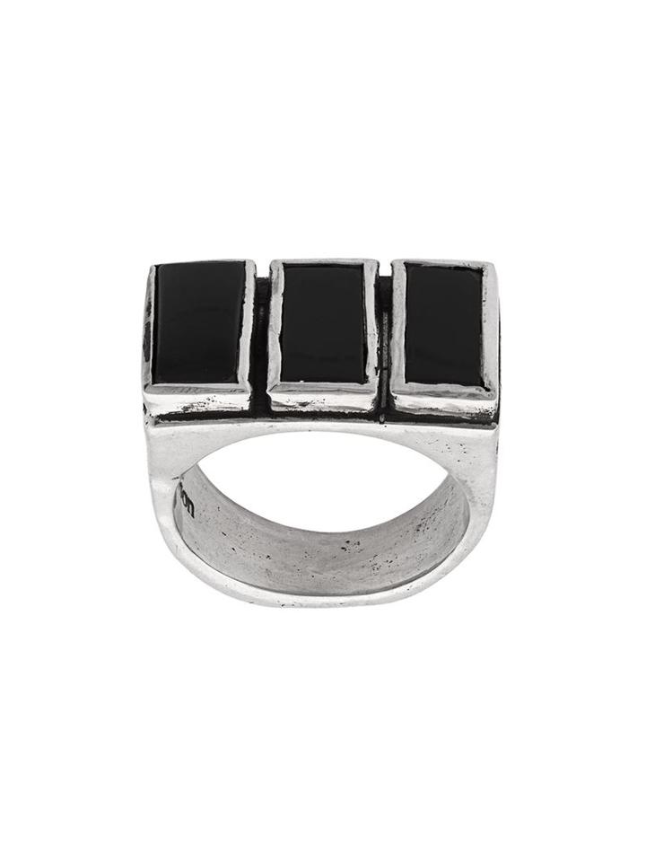 Henson Onyx Triple Ring, Men's, Size: 61, Metallic