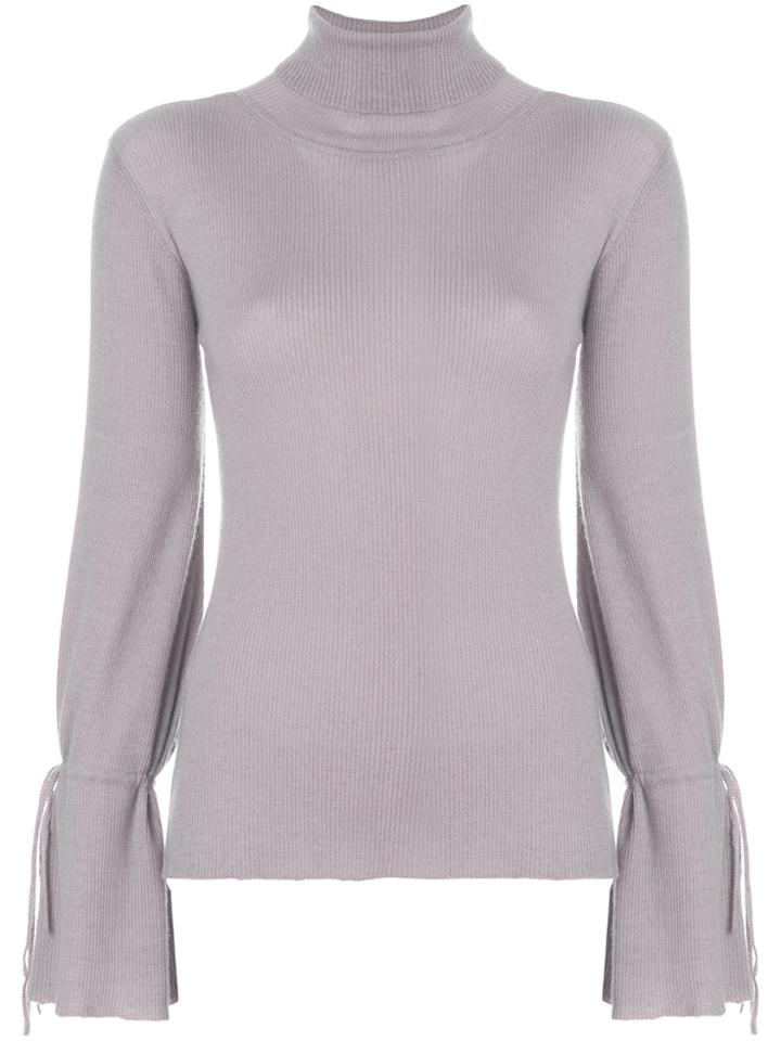 Ryan Roche Roll Neck Sweater - Grey