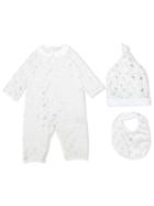 Fendi Kids - Printed Romper - Kids - Cotton/spandex/elastane - 1 Mth, Newborn Boy's, White