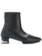 Toga Pulla Pointed Toe Heeled Boots - Black