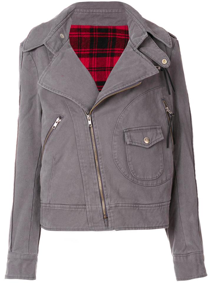 Vivienne Westwood Denim Biker Jacket - Grey
