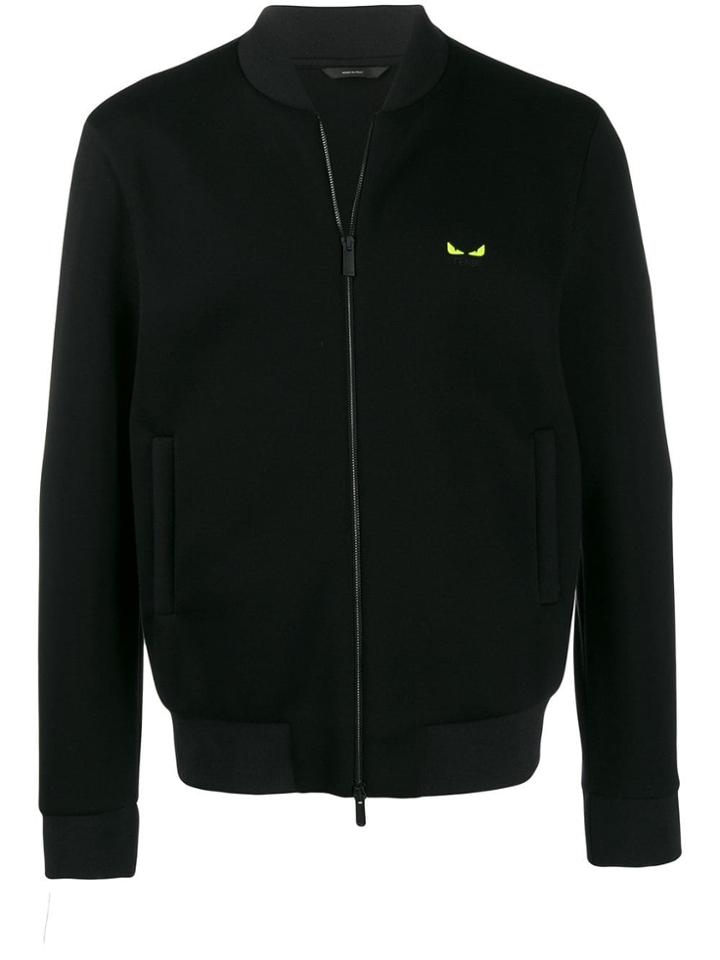 Fendi Bag Bugs Zip-up Jacket - Black