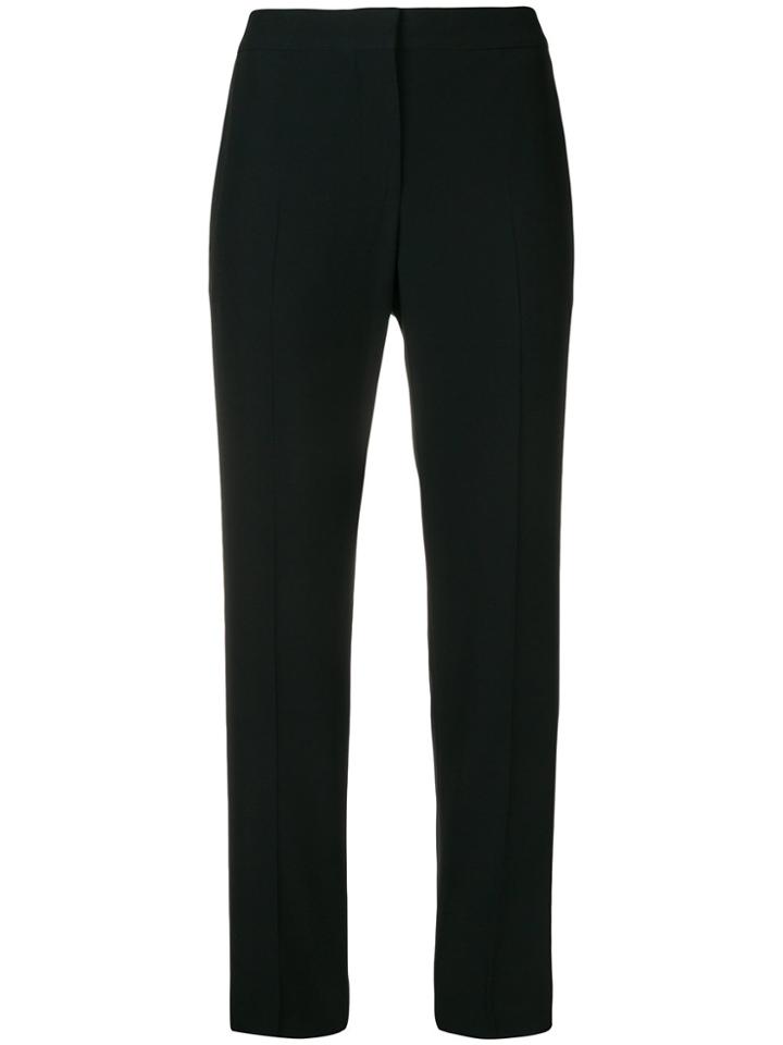 Alexander Mcqueen Cropped Straight Leg Trousers - Black