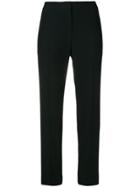 Alexander Mcqueen Cropped Straight Leg Trousers - Black