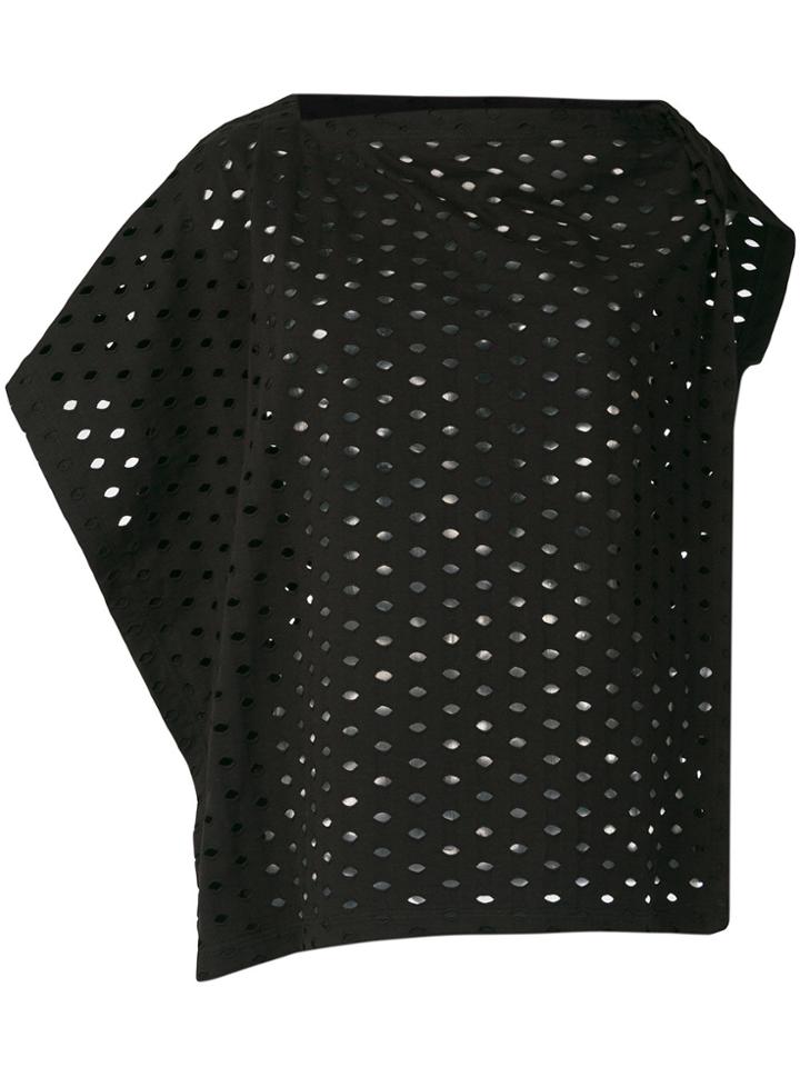Junya Watanabe Asymmetric Cut Out T-shirt - Black