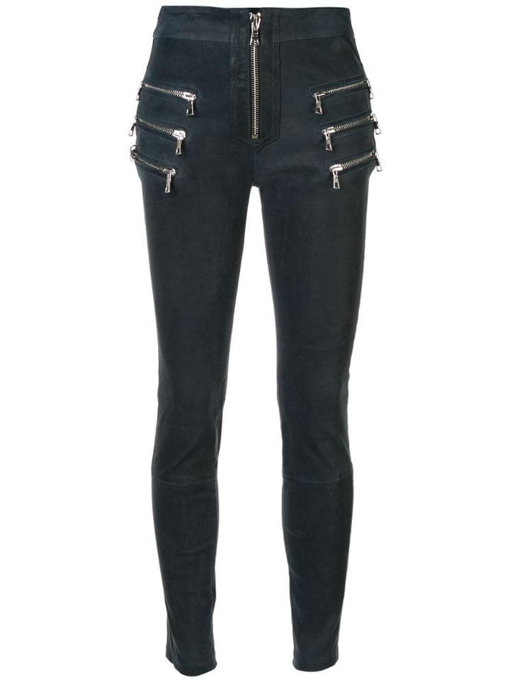 Unravel Project Skinny Textured Trousers - Blue