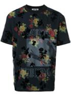 Mcq Alexander Mcqueen Floral Print T-shirt, Men's, Size: 44, Black, Polyester