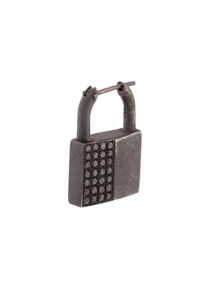 Lauren Klassen Padlock Earring, Women's, Grey