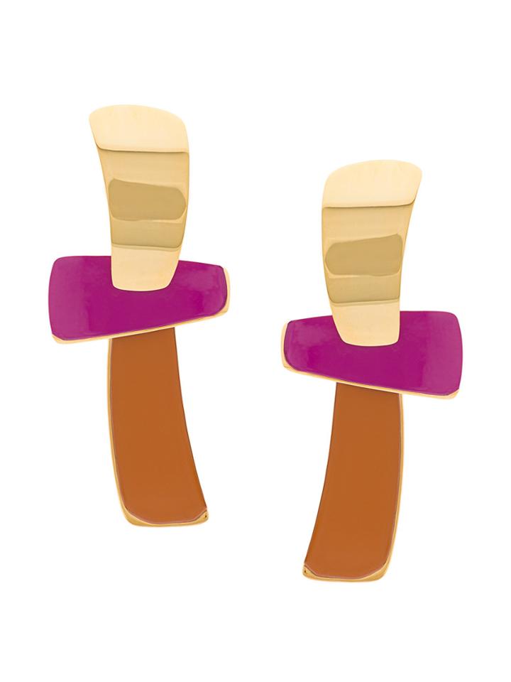 Lizzie Fortunato Jewels Totem Statement Earring - Metallic