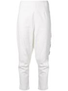 Rundholz Black Label Striped Details Cropped Trousers - White