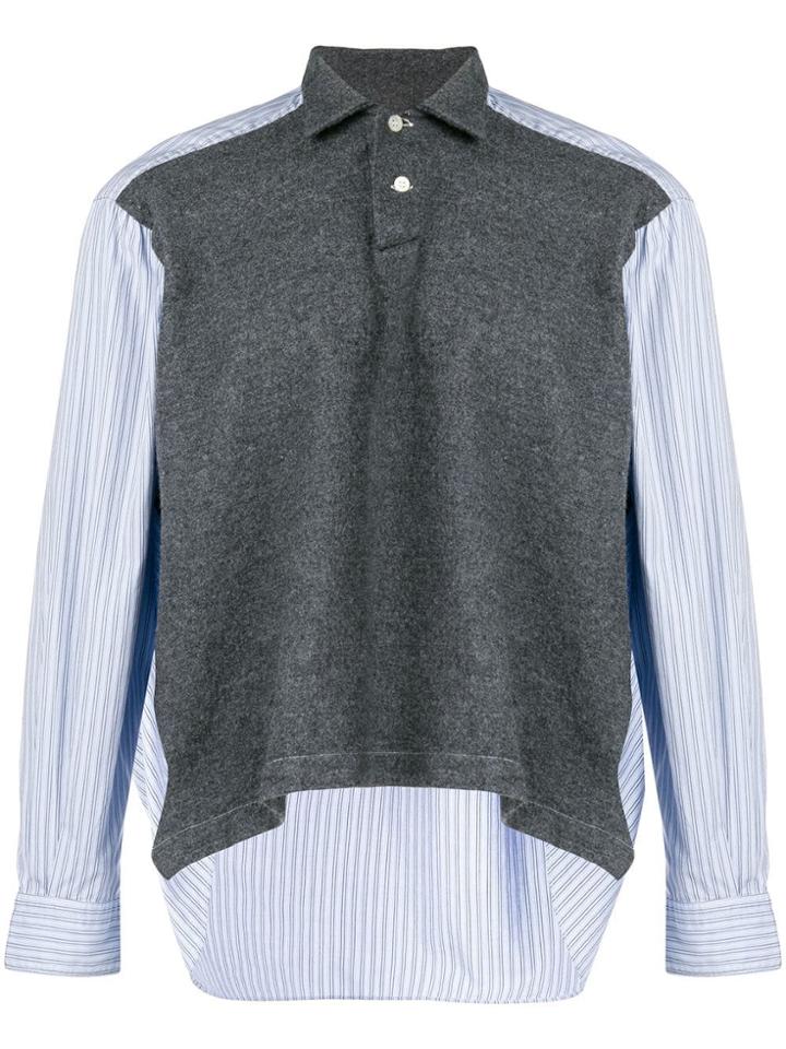 Comme Des Garçons Vintage Combo Polo Shirt - Blue
