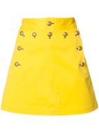 Maison Margiela Metallic Embellished Skirt, Women's, Size: 40, Yellow/orange, Cotton/spandex/elastane