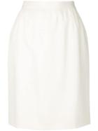 Yves Saint Laurent Pre-owned Straight Skirt - White