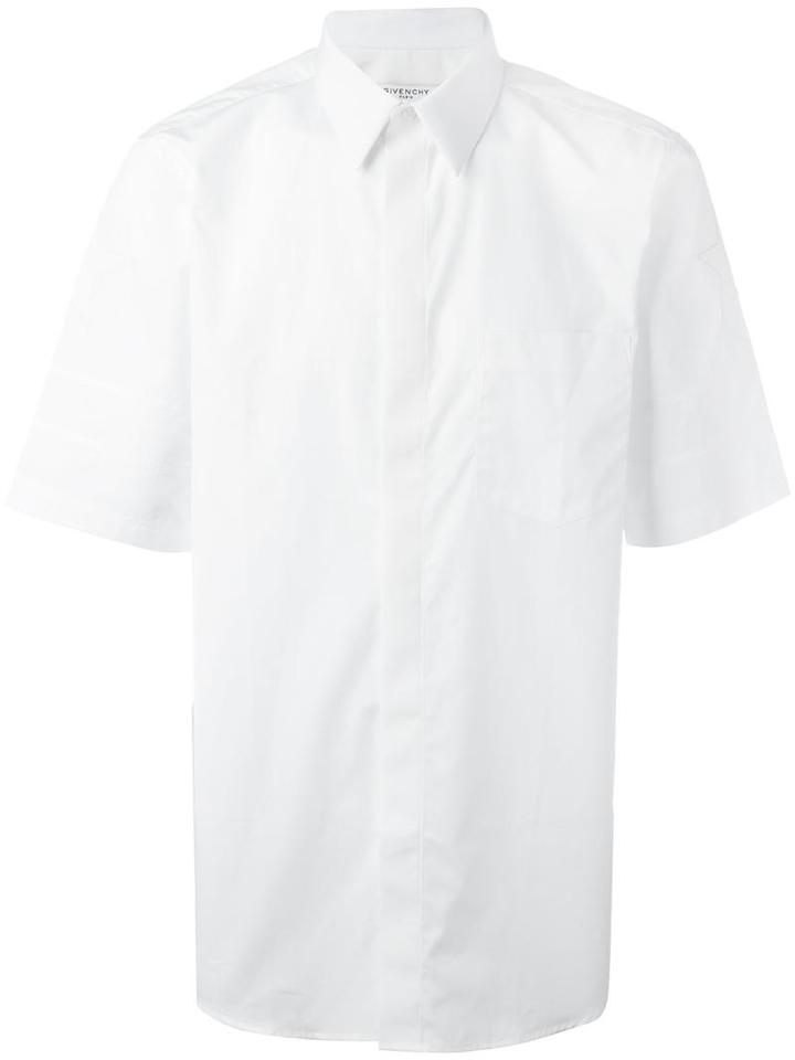 Givenchy Star And Stripe Print Shirt, Men's, Size: 38, White, Cotton