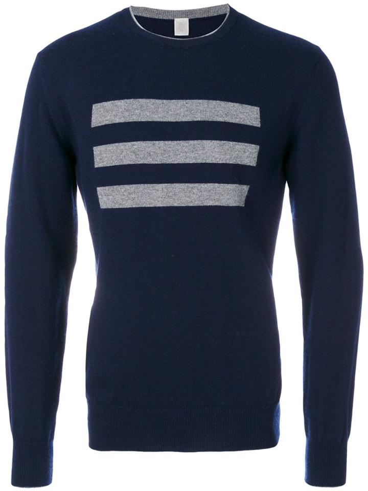 Eleventy Cashmere 3 Bars Sweater - Blue
