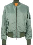 Unravel Project - Bomber Jacket - Women - Cotton/polyamide/polyester/spandex/elastane - 40, Green, Cotton/polyamide/polyester/spandex/elastane