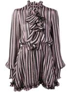 Redemption Striped Ruffle Dress - Pink