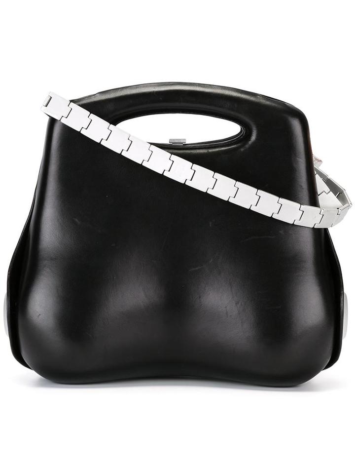 Chanel Vintage Contrast Shoulder Bag, Women's, Black