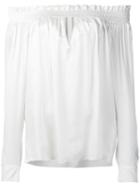 Alexandre Vauthier Off Shoulder Ruffled Blouse, Women's, Size: 40, White, Silk